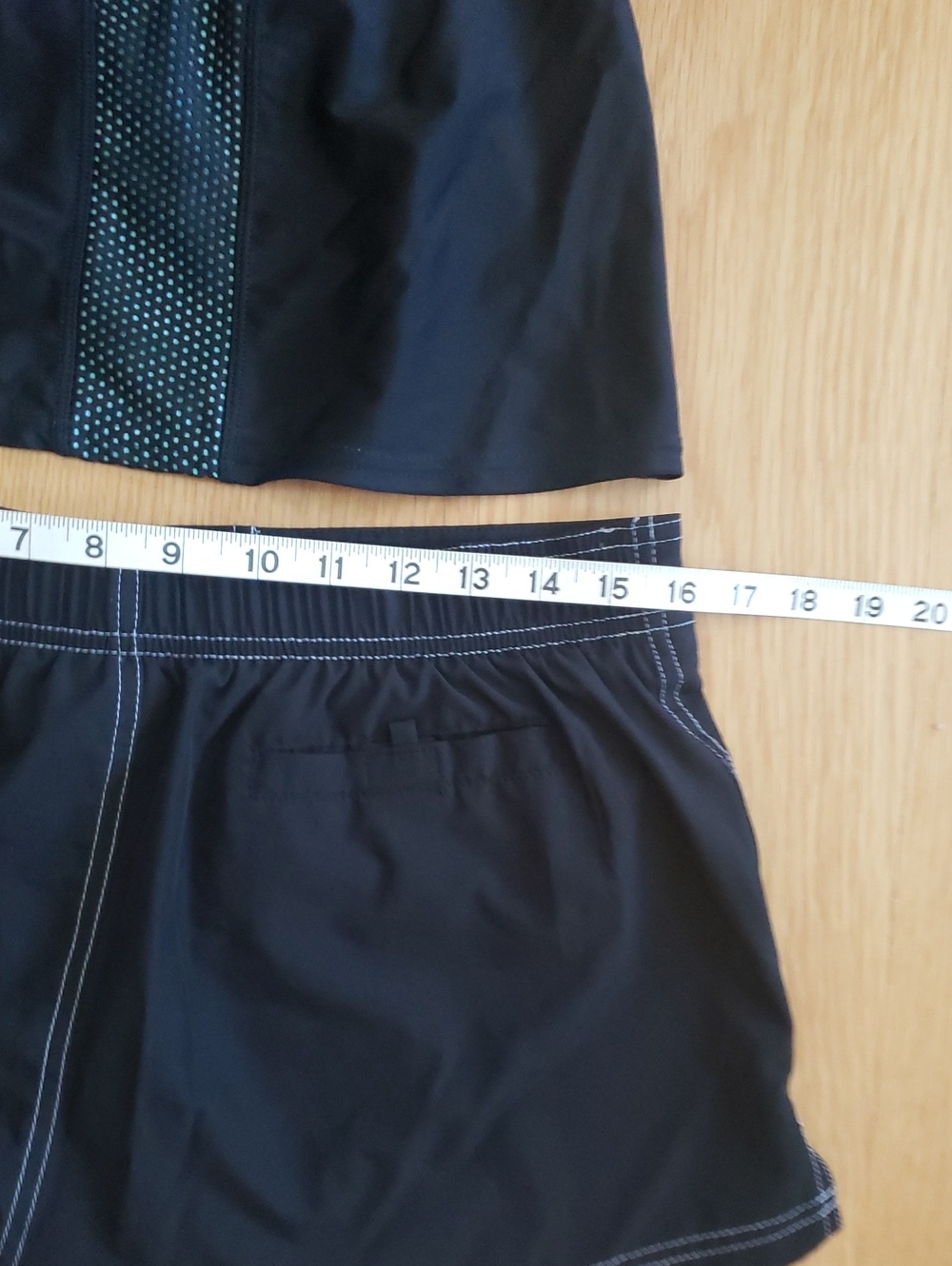 ZEROXPOSUR Black Swim Tank and Shorts with Aqua Trim - Picture 3 of 7
